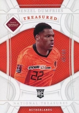 Sticker Denzel Dumfries - National Treasures Road to FIFA World Cup 2022 n. 199 - Panini