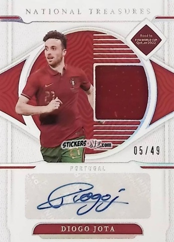 Sticker Diogo Jota - National Treasures Road to FIFA World Cup 2022 n. MS-DJO - Panini