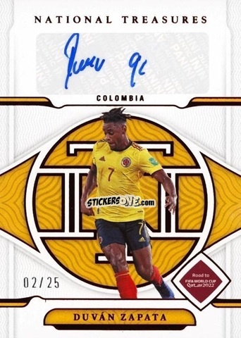Sticker Duvan Zapata - National Treasures Road to FIFA World Cup 2022 n. S-DUZ - Panini