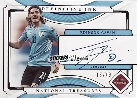 Sticker Edinson Cavani - National Treasures Road to FIFA World Cup 2022 n. DI-EC - Panini