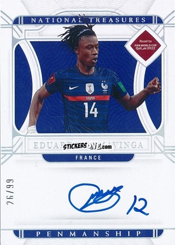 Sticker Eduardo Camavinga - National Treasures Road to FIFA World Cup 2022 n. P-ECM - Panini