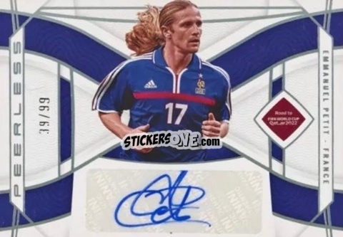 Sticker Emmanuel Petit - National Treasures Road to FIFA World Cup 2022 n. PS-EP - Panini