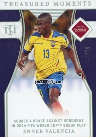 Sticker Enner Valencia - National Treasures Road to FIFA World Cup 2022 n. 163 - Panini