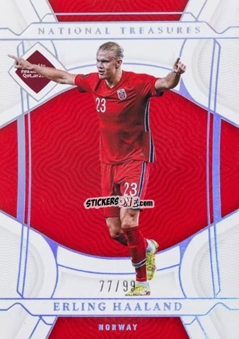 Sticker Erling Haaland - National Treasures Road to FIFA World Cup 2022 n. 95 - Panini