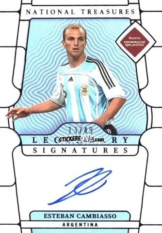 Sticker Esteban Cambiasso - National Treasures Road to FIFA World Cup 2022 n. LS-ECB - Panini