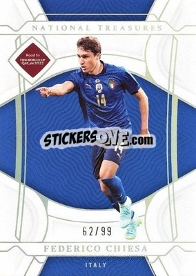 Sticker Federico Chiesa - National Treasures Road to FIFA World Cup 2022 - Panini