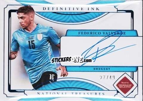 Sticker Federico Valverde - National Treasures Road to FIFA World Cup 2022 n. DI-FV - Panini