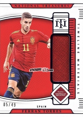 Sticker Ferran Torres - National Treasures Road to FIFA World Cup 2022 n. TM-FTR - Panini
