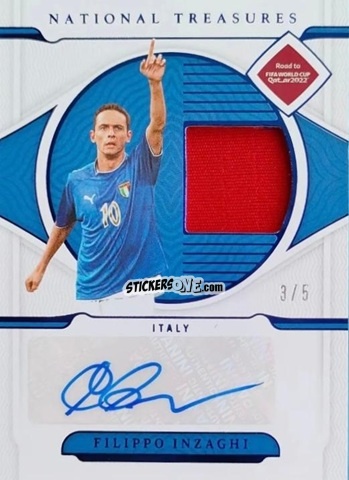 Sticker Filippo Inzaghi - National Treasures Road to FIFA World Cup 2022 n. MS-FI - Panini
