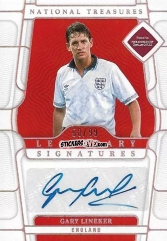 Sticker Gary Lineker - National Treasures Road to FIFA World Cup 2022 n. LS-GL - Panini