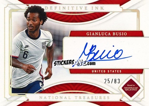 Sticker Gianluca Busio - National Treasures Road to FIFA World Cup 2022 n. DI-GBU - Panini