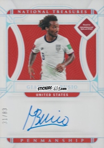 Sticker Gianluca Busio - National Treasures Road to FIFA World Cup 2022 n. P-GBU - Panini