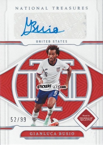 Sticker Gianluca Busio - National Treasures Road to FIFA World Cup 2022 n. S-GBU - Panini
