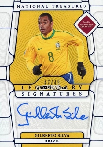 Sticker Gilberto Silva - National Treasures Road to FIFA World Cup 2022 n. LS-GBS - Panini
