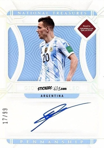 Sticker Giovani Lo Celso - National Treasures Road to FIFA World Cup 2022 n. P-GLC - Panini
