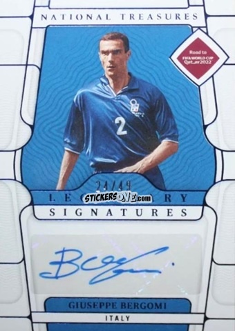 Sticker Giuseppe Bergomi - National Treasures Road to FIFA World Cup 2022 n. LS-GBI - Panini