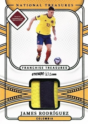 Sticker James Rodriguez - National Treasures Road to FIFA World Cup 2022 n. FT-JR - Panini