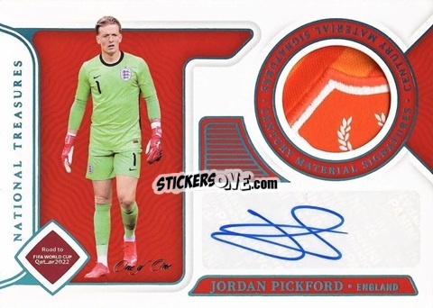 Sticker Jordan Pickford - National Treasures Road to FIFA World Cup 2022 n. CE-JP - Panini