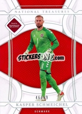 Sticker Kasper Schmeichel - National Treasures Road to FIFA World Cup 2022 n. 45 - Panini