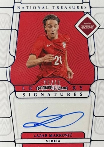 Sticker Lazar Markovic - National Treasures Road to FIFA World Cup 2022 n. LS-LZR - Panini