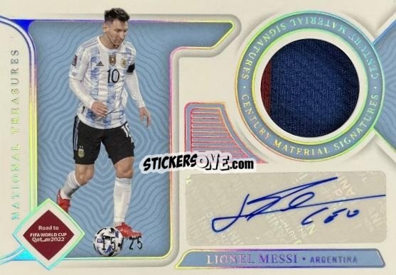Sticker Lionel Messi - National Treasures Road to FIFA World Cup 2022 n. CM-LEO - Panini