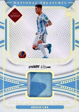 Sticker Lucas Martinez Quarta - National Treasures Road to FIFA World Cup 2022 n. FT-LMQ - Panini