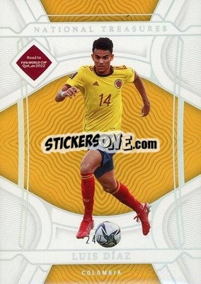 Sticker Luis Diaz - National Treasures Road to FIFA World Cup 2022 n. 29 - Panini