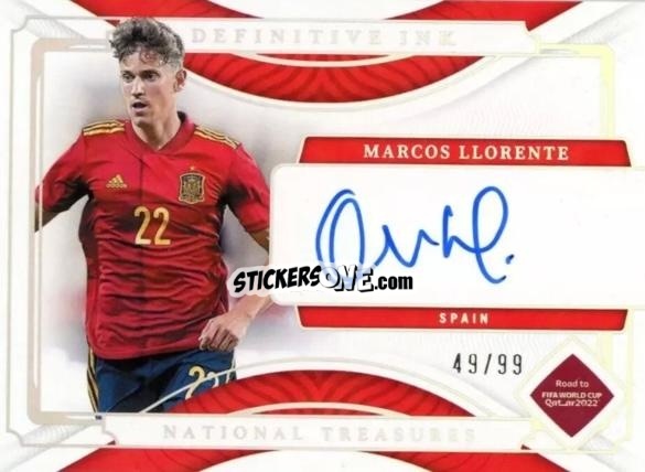 Sticker Marcos Llorente - National Treasures Road to FIFA World Cup 2022 n. DI-MCL - Panini