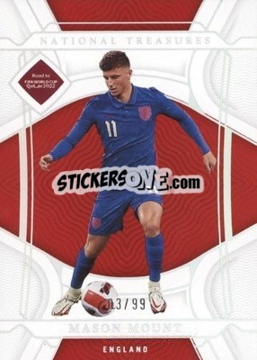 Cromo Mason Mount - National Treasures Road to FIFA World Cup 2022 - Panini