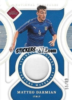 Figurina Matteo Darmian - National Treasures Road to FIFA World Cup 2022 - Panini