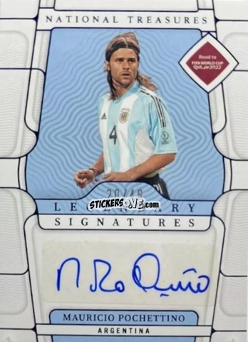 Sticker Mauricio Pochettino - National Treasures Road to FIFA World Cup 2022 n. LS-MPO - Panini