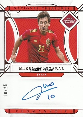 Cromo Mikel Oyarzabal - National Treasures Road to FIFA World Cup 2022 n. P-MOY - Panini
