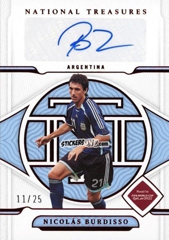 Sticker Nicolas Burdisso - National Treasures Road to FIFA World Cup 2022 n. S-NBO - Panini