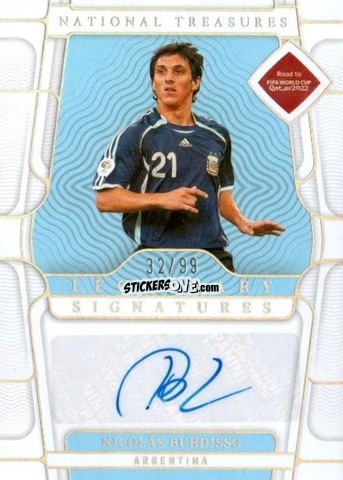 Sticker Nicolas Burdisso - National Treasures Road to FIFA World Cup 2022 n. LS-NBO - Panini