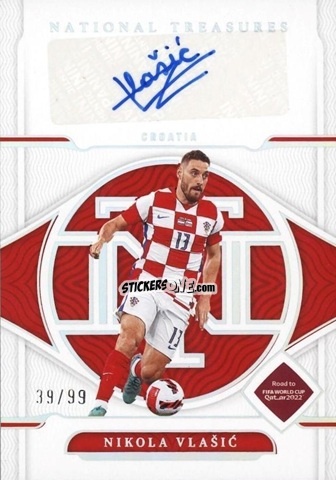 Sticker Nikola Vlasic - National Treasures Road to FIFA World Cup 2022 n. S-NVL - Panini