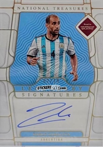 Sticker Pablo Zabaleta - National Treasures Road to FIFA World Cup 2022 n. LS-PZB - Panini