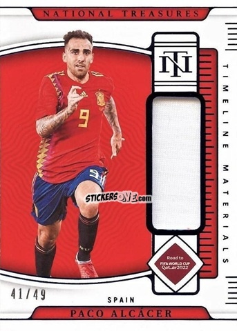Sticker Paco Alcacer - National Treasures Road to FIFA World Cup 2022 n. TM-PA - Panini