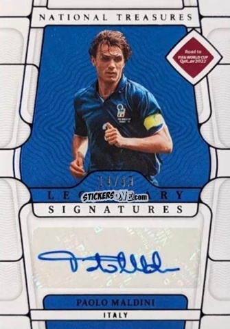 Sticker Paolo Maldini - National Treasures Road to FIFA World Cup 2022 n. LS-PM - Panini