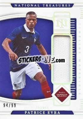 Cromo Patrice Evra - National Treasures Road to FIFA World Cup 2022 - Panini