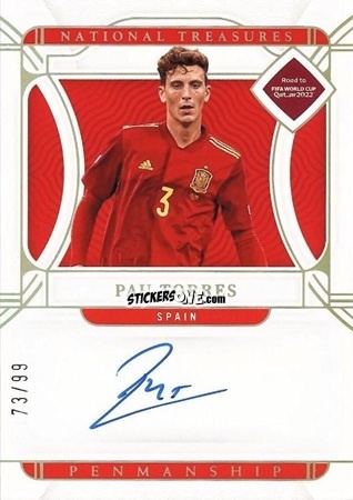 Sticker Pau Torres - National Treasures Road to FIFA World Cup 2022 n. P-PAU - Panini