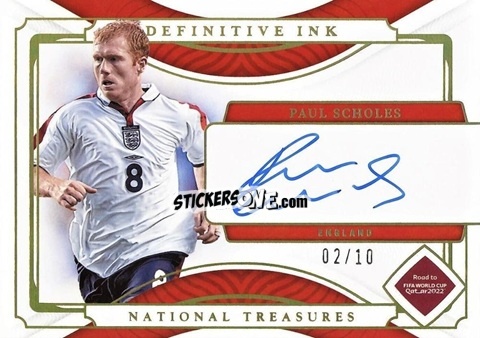 Sticker Paul Scholes - National Treasures Road to FIFA World Cup 2022 n. DI-PS - Panini