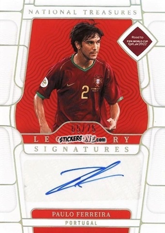 Sticker Paulo Ferreira - National Treasures Road to FIFA World Cup 2022 n. LS-PFR - Panini