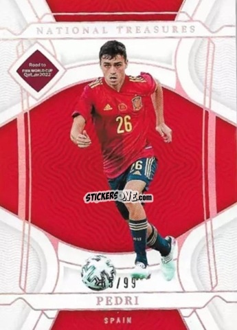 Sticker Pedri  - National Treasures Road to FIFA World Cup 2022 n. 127 - Panini
