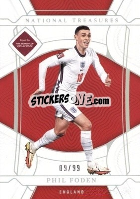 Figurina Phil Foden - National Treasures Road to FIFA World Cup 2022 - Panini