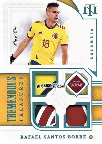 Sticker Rafael Santos Borre - National Treasures Road to FIFA World Cup 2022 n. TT-RSB - Panini