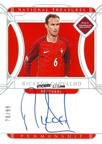 Sticker Ricardo Carvalho - National Treasures Road to FIFA World Cup 2022 n. P-RCA - Panini