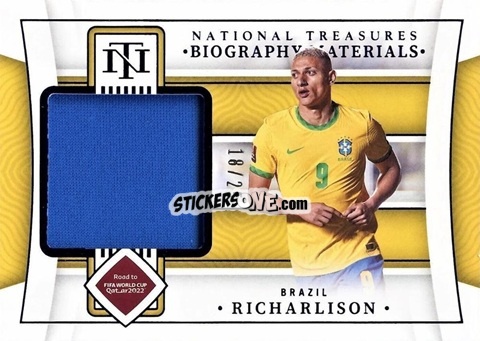 Sticker Richarlison - National Treasures Road to FIFA World Cup 2022 n. BM-RI - Panini