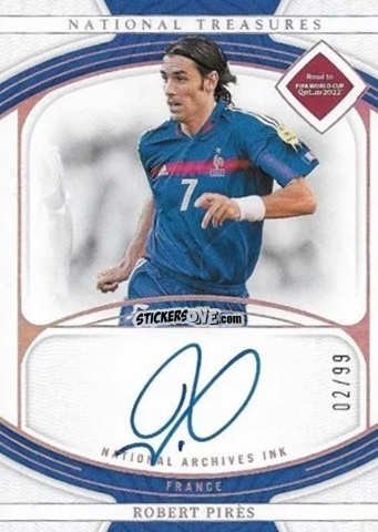 Sticker Robert Pires - National Treasures Road to FIFA World Cup 2022 n. NI-RP - Panini
