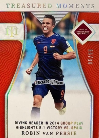 Sticker Robin van Persie - National Treasures Road to FIFA World Cup 2022 n. 180 - Panini