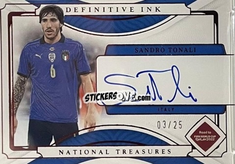 Sticker Sandro Tonali - National Treasures Road to FIFA World Cup 2022 n. DI-ST - Panini